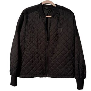 Mercer+Mettle Quilted Black Jacket Size 3XL With Zipper & Geometric Design women